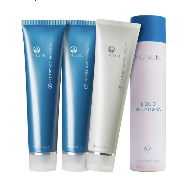Helps reduce the visible signs of cellulite Two AgeLOC Body Shaping Gel,  One Dermatic Effects +1 Scrub Body Lufra gratis !