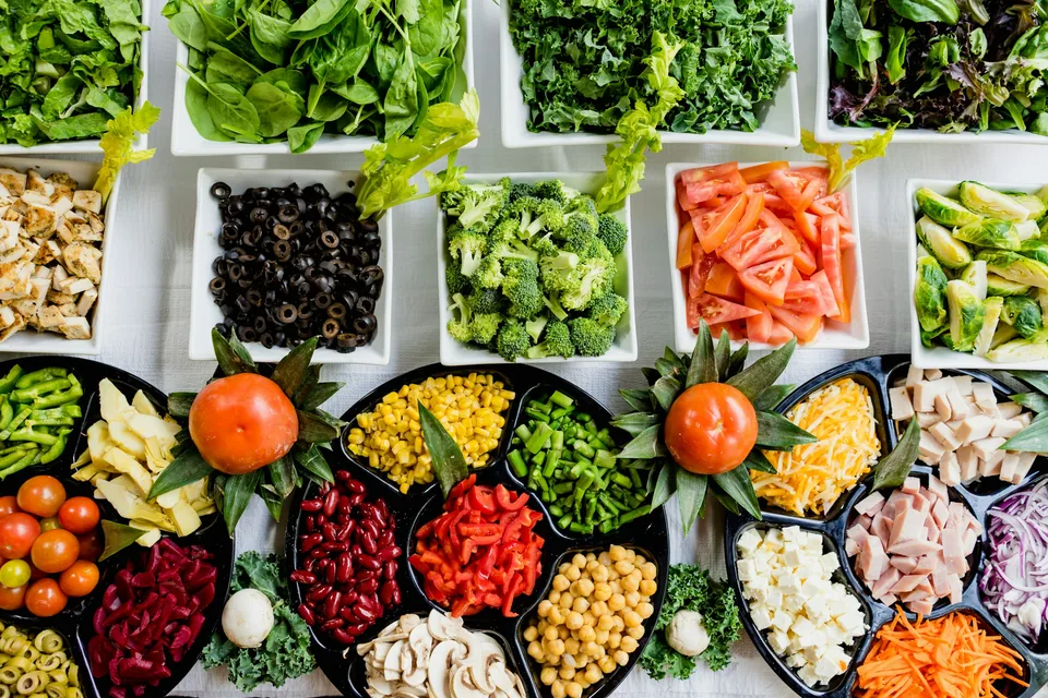 Set of fresh vegetables